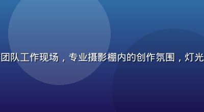 绪方理奈与合作团队工作现场，专业摄影棚内的创作氛围，灯光精准打在主体上